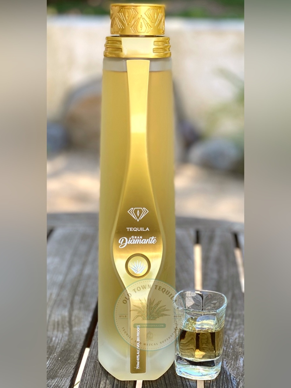 Gran Diamante Tequila Gold Empry Bottle